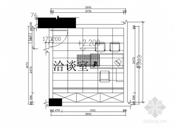 洽谈室空间设计资料下载-[深圳]某商务酒店洽谈室装修图