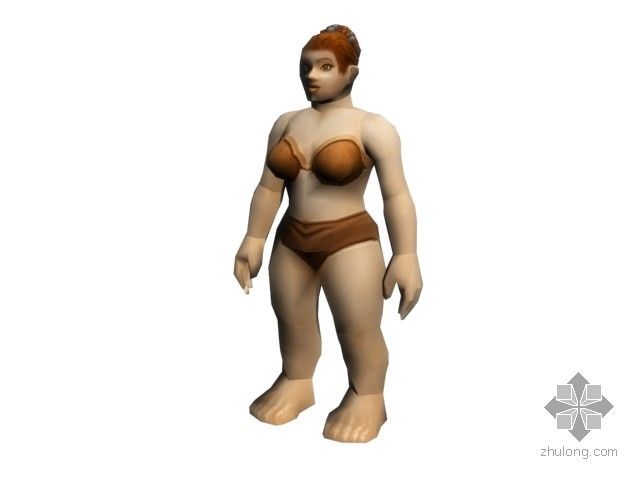 魔兽世界狮鹫3d模型资料下载-魔兽人物（女）