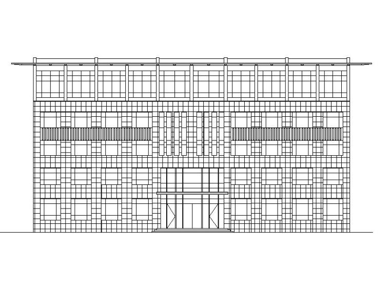 宁夏办公建筑资料下载-[宁夏]多层钢结构现代办公楼建筑施工图