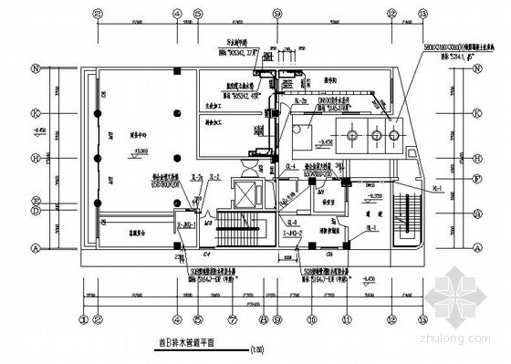 农田沟渠排水设计图资料下载-某宾馆给排水设计图