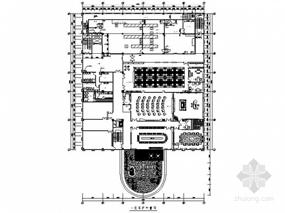 工厂办公建筑施工图资料下载-现代工厂办公空间装修施工图