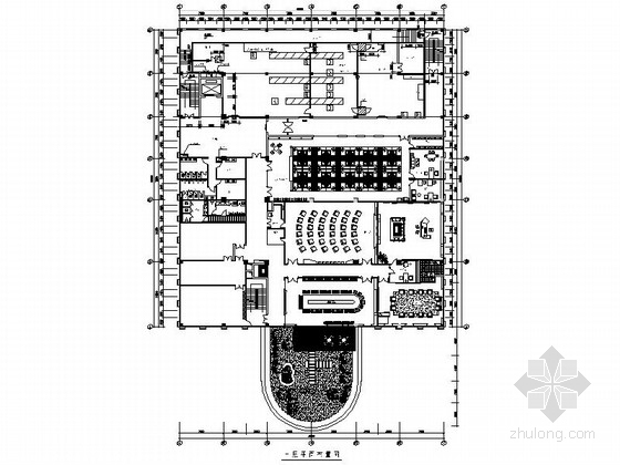 办公空间DWG资料下载-现代工厂办公空间装修施工图