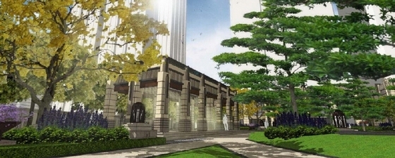 [广州]新古典高档住宅绿化景观设计方案（知名设计）-住宅绿化景观效果图