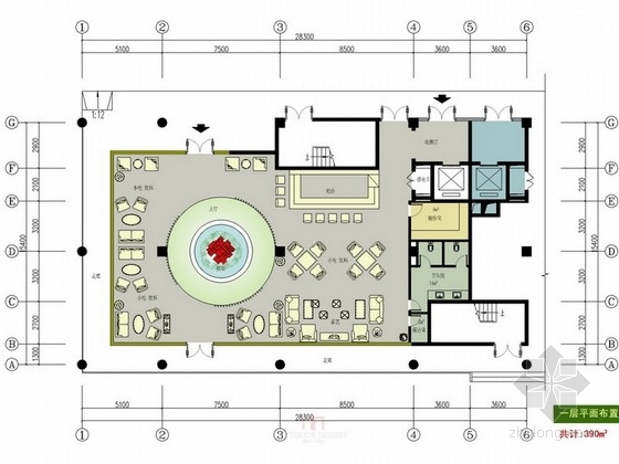 办公楼室内设计投标方案资料下载-[投标]现代风建设公司办公楼方案图