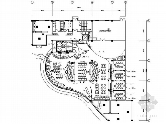 装修西餐厅设计资料下载-[江苏]某现代西餐厅室内精装修设计施工图（含实景）
