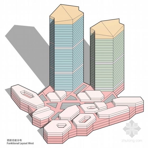 [安徽]现代风格城市综合体规划及单体设计方案文本（国外事务所）-现代风格城市综合体分析图