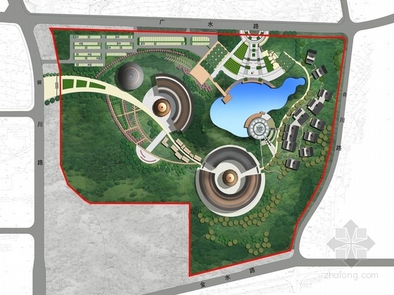 [青岛]茶文化博览园区景观规划设计方案-总平面图 