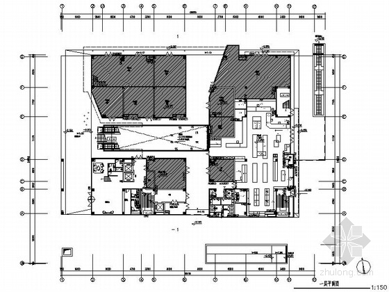室内设计商业综合体资料下载-[苏州]工业园林区复合型商业综合体社区中心装修施工图（含效果）