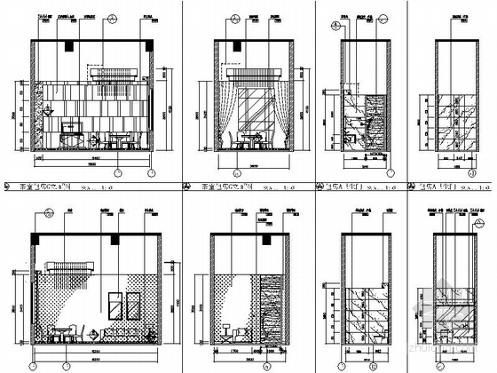 [重庆]某现代简约酒店茶室室内精装修设计施工图-图5