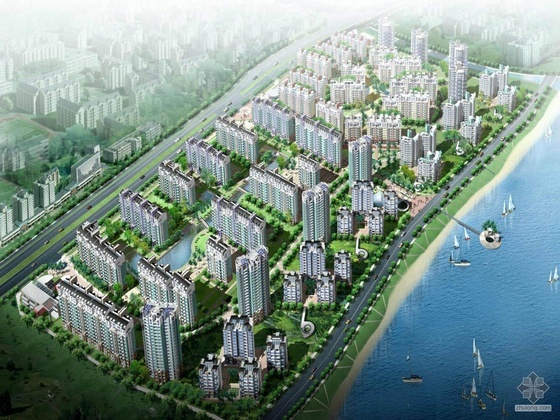 滨河小区景观资料下载-[上海]津浦某滨河小区方案设计文本