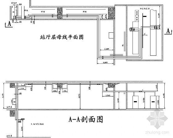 地铁站消防设计图纸资料下载-广州某地铁站母线图纸