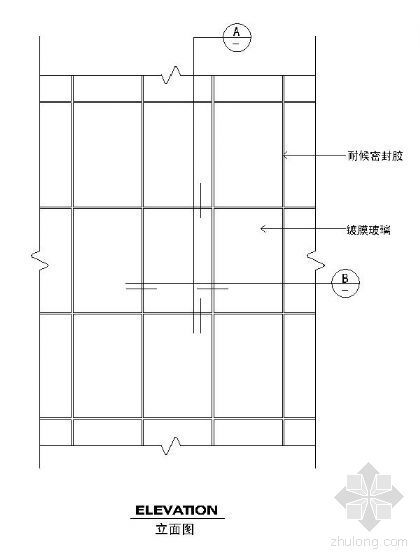 玻璃幕墙CAD详图资料下载-玻璃幕墙详图一