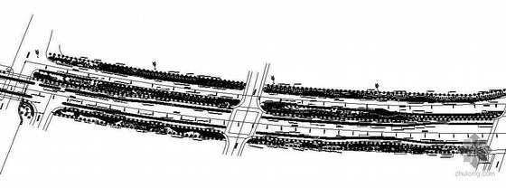 大悦城平面施工图资料下载-某道路绿化平面施工图