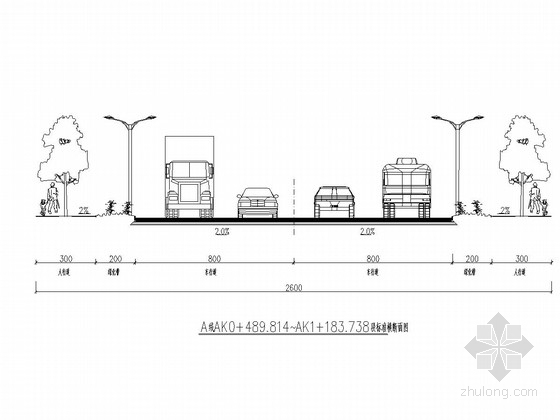 二级路标准横断面图资料下载-城市道路连接线改建工程施工图（二级公路）