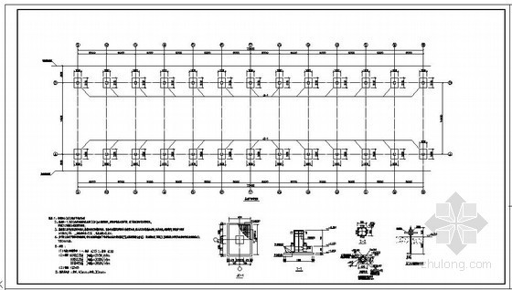 30米两连跨钢结构厂房图纸资料下载-某24米两连跨圆弧厂房结构设计图