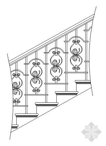 楼梯绘制教程资料下载-楼梯栏杆详图05 (绘制细致)