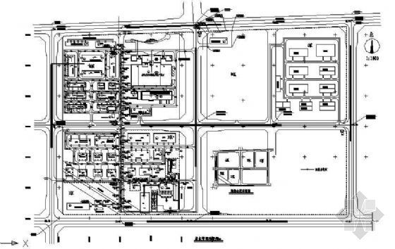 小区给水管线布置资料下载-某化工厂给排水管线面布置图