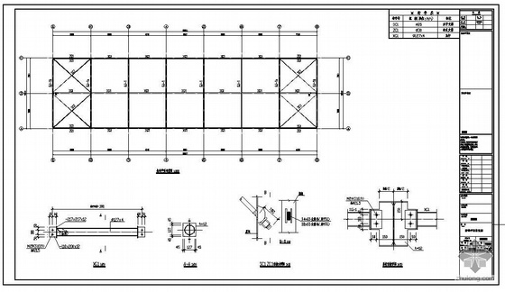 创业园cad图资料下载-某农民创业园15米×56米厂房结构设计图