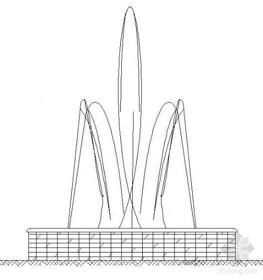 悬挑小型雨棚施工图资料下载-小型喷泉施工图