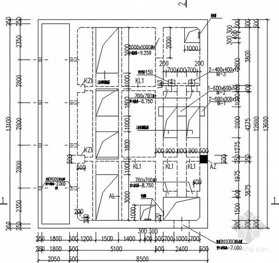 污水处理钢结构施工图资料下载-[济宁]污水处理站结构施工图(沉井式)