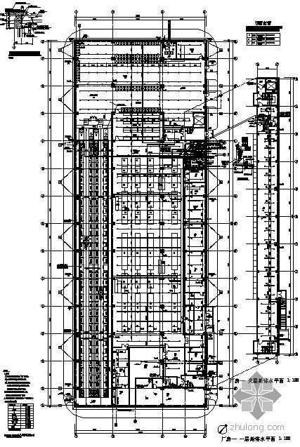 丙类一层厂房给排水资料下载-某工厂厂房给排水图纸