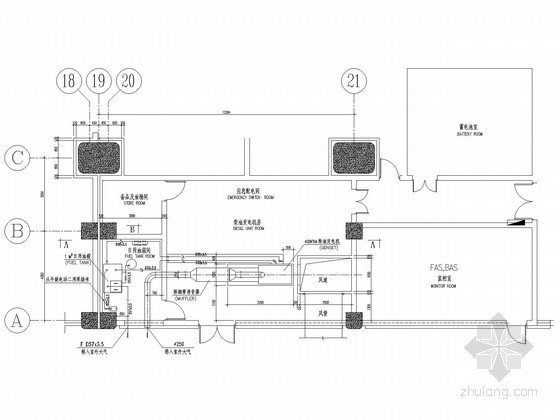 AP动力配电箱图纸资料下载-柴油发电机房动力设计图纸