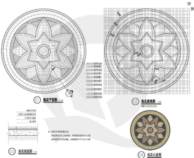 [图集]知名地产公司园林硬质景观施工图图集（景观小品，铺装）-地产硬景施工图-2