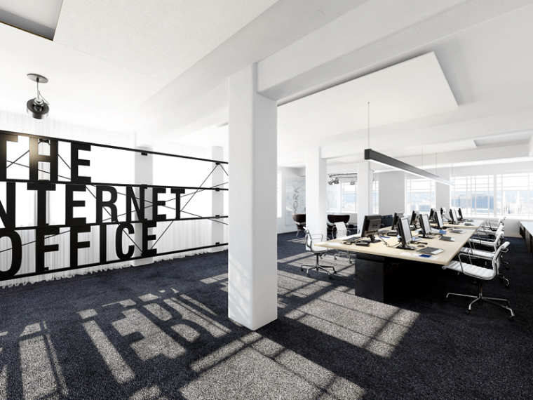 室内办公室模型下载资料下载-宽敞明亮办公室3D模型下载