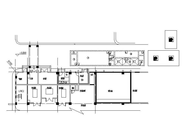 污水厂总平图和高程图资料下载-某市人民医院污水处理工程施工图（CAD,14张）