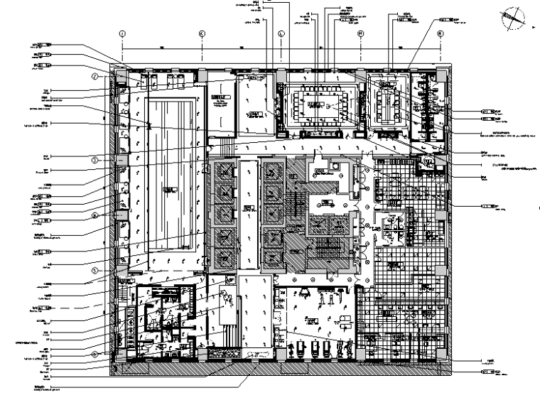 [河南]洛阳凯悦酒店设计施工图（附效果图+设计方案文本）-家具布置平面图