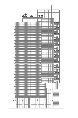28层办公楼cad资料下载-29层超高层酒店办公楼设计方案图