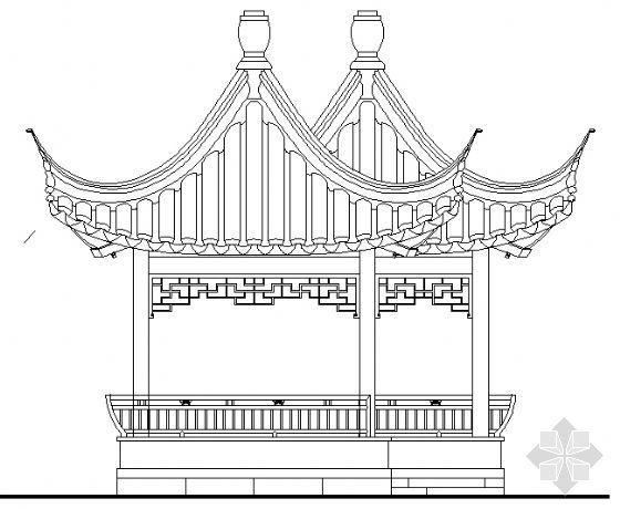 古建亭子小亭子资料下载-古建亭子建筑方案图系列-套方亭