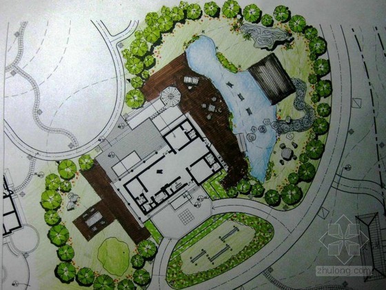美式别墅概念方案资料下载-[上海]别墅景观概念设计方案