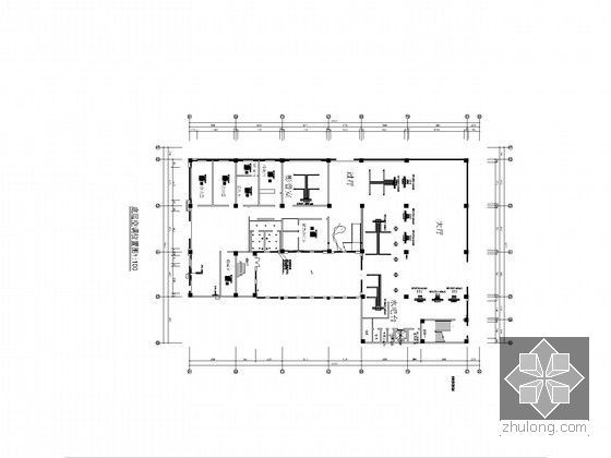 多层商业建筑水暖电完整施工图设计-底层空调位置图