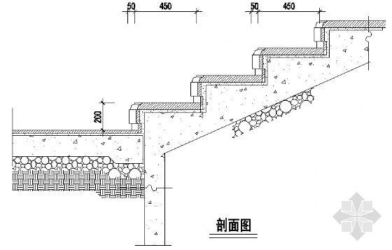 室内木台阶剖面图资料下载-台阶剖面图九