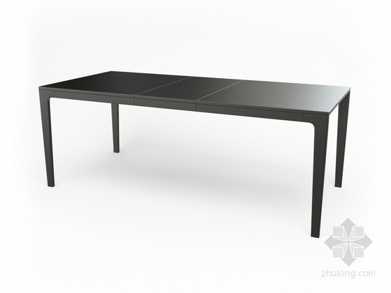 组合餐桌3D模型资料下载-黑色现代组合餐桌3D模型