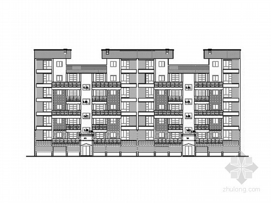 中式小区住宅楼模型资料下载-[都江堰]某住宅小区五层板式住宅楼建筑施工图(14、21号)