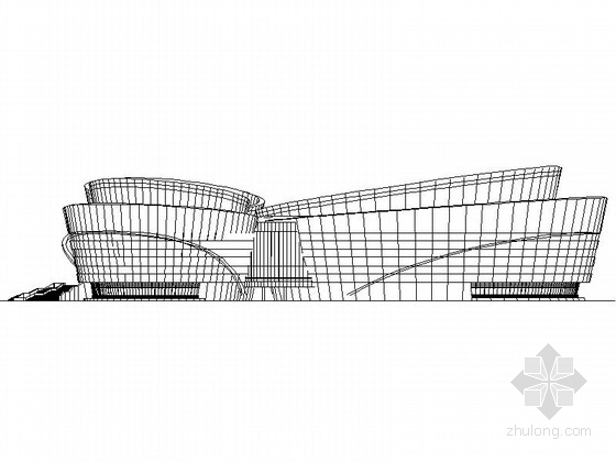 花瓣建筑cad资料下载-[河南]四层花瓣状市级戏剧大剧院建筑施工图