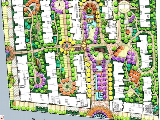 小区中庭景观设计案例分析资料下载-安徽宿州小区景观设计