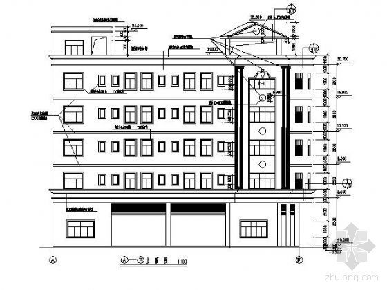 5层框架宿舍楼建筑设计资料下载-某5层宿舍楼建筑结构图纸