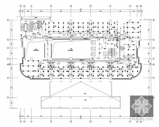 [江西]二十五层科技信息综合楼全套电气施工图67张-四层照明平面图