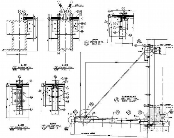 管廊结构设计图资料下载-某雨棚结构设计图
