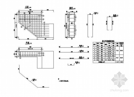 14米土钉墙资料下载-1×14米预应力混凝土空心板桥台耳墙钢筋构造节点详图设计