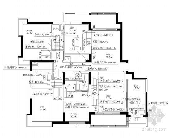 18平米公寓设计资料下载-公寓风冷热泵空调系统设计施工图