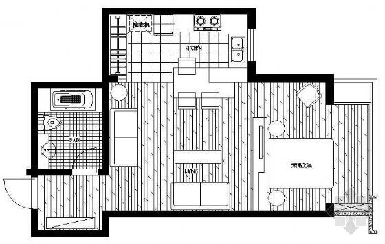 单身公寓建筑设计资料下载-某单身公寓装修图