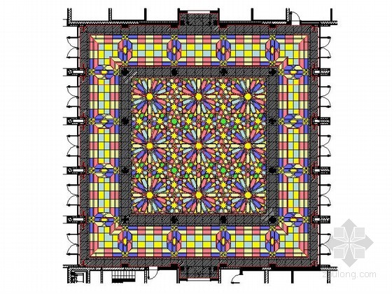 cad地板砖填充平面图图片