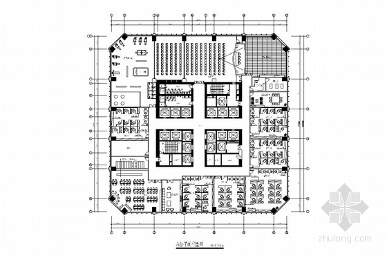 接待厅前台CAD资料下载-[深圳]经济贸易服务中心六、七层室内施工图