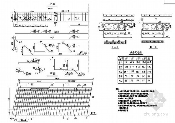 空心板桥梁钢模板资料下载-8米（0~20度）钢筋混凝土空心板边板钢筋构造节点详图设计
