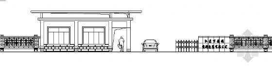 温泉汤屋建筑设计方案图资料下载-某传达室建筑设计方案图