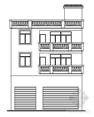 三层民用住宅建筑图资料下载-某三层私人住宅建筑方案图